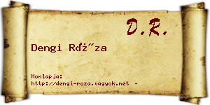 Dengi Róza névjegykártya